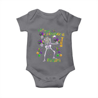 Funny Mardi Gras Baby Onesie Let The Shenanigans Begin Juggling Skeleton