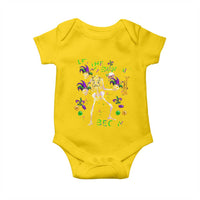 Funny Mardi Gras Baby Onesie Let The Shenanigans Begin Juggling Skeleton