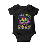Happy Mardi Gras 2025 Baby Onesie Masquerade Mask Carnival New Orleans Trip