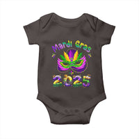Happy Mardi Gras 2025 Baby Onesie Masquerade Mask Carnival New Orleans Trip
