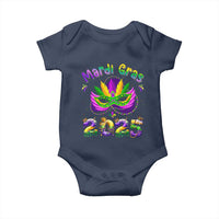 Happy Mardi Gras 2025 Baby Onesie Masquerade Mask Carnival New Orleans Trip