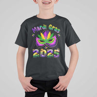 Happy Mardi Gras 2025 T Shirt For Kid Masquerade Mask Carnival New Orleans Trip