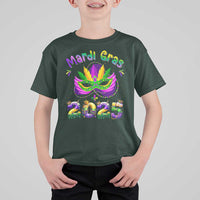 Happy Mardi Gras 2025 T Shirt For Kid Masquerade Mask Carnival New Orleans Trip