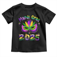 Happy Mardi Gras 2025 Toddler T Shirt Masquerade Mask Carnival New Orleans Trip