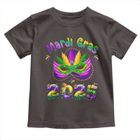 Happy Mardi Gras 2025 Toddler T Shirt Masquerade Mask Carnival New Orleans Trip