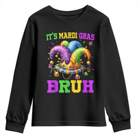 Bruh Mardi Gras Youth Sweatshirt Jester Outfit Teens Boys Kids Mardi Gras
