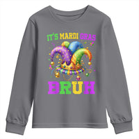 Bruh Mardi Gras Youth Sweatshirt Jester Outfit Teens Boys Kids Mardi Gras