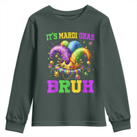 Bruh Mardi Gras Youth Sweatshirt Jester Outfit Teens Boys Kids Mardi Gras
