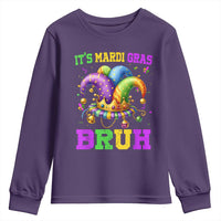 Bruh Mardi Gras Youth Sweatshirt Jester Outfit Teens Boys Kids Mardi Gras