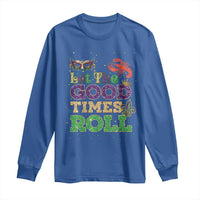 Mardi Gras Long Sleeve Shirt Let The Good Times Roll Glitter Print