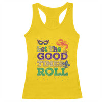 Mardi Gras Racerback Tank Top Let The Good Times Roll Glitter Print