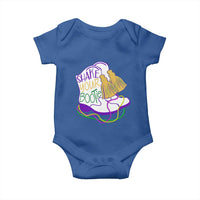 Mardi Gras Baby Onesie Shake Your Bootie Bead Boots