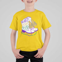 Mardi Gras T Shirt For Kid Shake Your Bootie Bead Boots