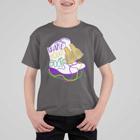 Mardi Gras T Shirt For Kid Shake Your Bootie Bead Boots