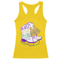 Mardi Gras Racerback Tank Top Shake Your Bootie Bead Boots