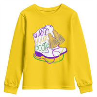 Mardi Gras Youth Sweatshirt Shake Your Bootie Bead Boots