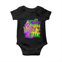 Its Mardi Gras Yall Baby Onesie Funny Carnival Flamingo