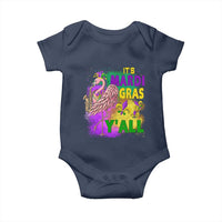 Its Mardi Gras Yall Baby Onesie Funny Carnival Flamingo