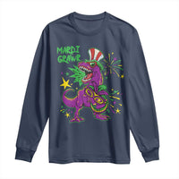 Mardi Gras Dino Long Sleeve Shirt Toddler Kids Boys Gift Mardi Grawr