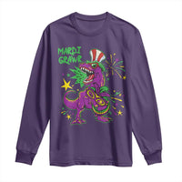 Mardi Gras Dino Long Sleeve Shirt Toddler Kids Boys Gift Mardi Grawr