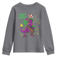 Mardi Gras Dino Youth Sweatshirt Toddler Kids Boys Gift Mardi Grawr
