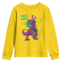 Mardi Gras Dino Youth Sweatshirt Toddler Kids Boys Gift Mardi Grawr