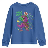 Mardi Gras Dino Youth Sweatshirt Toddler Kids Boys Gift Mardi Grawr