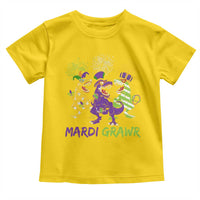 Mardi Gras Dinosaur Toddler T Shirt Dino Mardi Grawr Firework