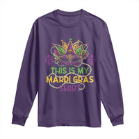 This Is My Mardi Gras Shirt Long Sleeve Shirt Funny Outfit Party Mask Costume