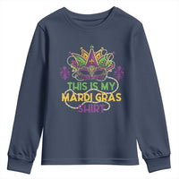 This Is My Mardi Gras Shirt Youth Sweatshirt Funny Outfit Party Mask Costume