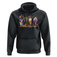 Mardi Gras Drinking Party Hoodie Fat Tuesday Wine Beads Carnival