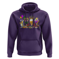 Mardi Gras Drinking Party Hoodie Fat Tuesday Wine Beads Carnival