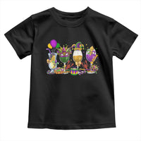 Mardi Gras Drinking Party Toddler T Shirt Fat Tuesday Wine Beads Carnival
