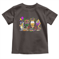 Mardi Gras Drinking Party Toddler T Shirt Fat Tuesday Wine Beads Carnival