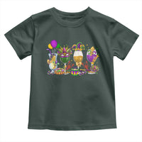 Mardi Gras Drinking Party Toddler T Shirt Fat Tuesday Wine Beads Carnival