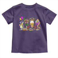 Mardi Gras Drinking Party Toddler T Shirt Fat Tuesday Wine Beads Carnival