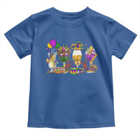 Mardi Gras Drinking Party Toddler T Shirt Fat Tuesday Wine Beads Carnival