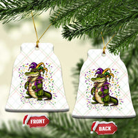 Mardigator Mardi Gras Ceramic Ornament Alligator Louisiana New Orleans Party Custume Beads - Wonder Print Shop