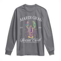 Mardi Gras Long Sleeve Shirt The Carnival Social Club Louisiana Crawfish Glitter Print