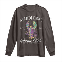 Mardi Gras Long Sleeve Shirt The Carnival Social Club Louisiana Crawfish Glitter Print