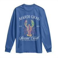 Mardi Gras Long Sleeve Shirt The Carnival Social Club Louisiana Crawfish Glitter Print