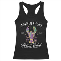 Mardi Gras Racerback Tank Top The Carnival Social Club Louisiana Crawfish Glitter Print
