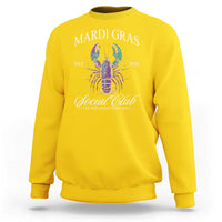 Mardi Gras Sweatshirt The Carnival Social Club Louisiana Crawfish Glitter Print