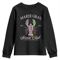 Mardi Gras Youth Sweatshirt The Carnival Social Club Louisiana Crawfish Glitter Print