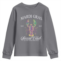 Mardi Gras Youth Sweatshirt The Carnival Social Club Louisiana Crawfish Glitter Print