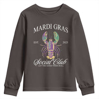 Mardi Gras Youth Sweatshirt The Carnival Social Club Louisiana Crawfish Glitter Print