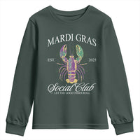 Mardi Gras Youth Sweatshirt The Carnival Social Club Louisiana Crawfish Glitter Print