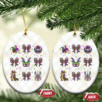 Mardi Gras Coquette Ceramic Ornament Glitter Print Louisiana New Orleans Party Custume Beads - Wonder Print Shop
