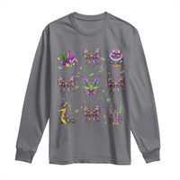 Mardi Gras Coquette Long Sleeve Shirt Glitter Print Louisiana New Orleans Party Custume Beads - Wonder Print Shop