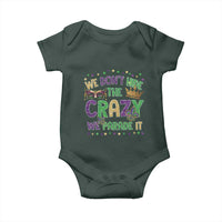 Funny Mardi Gras Baby Onesie Glitter Print We Don't Hide The Crazy We Parade It